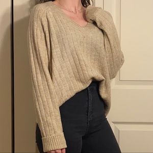 Harper Heritage - light deep v neck sweater